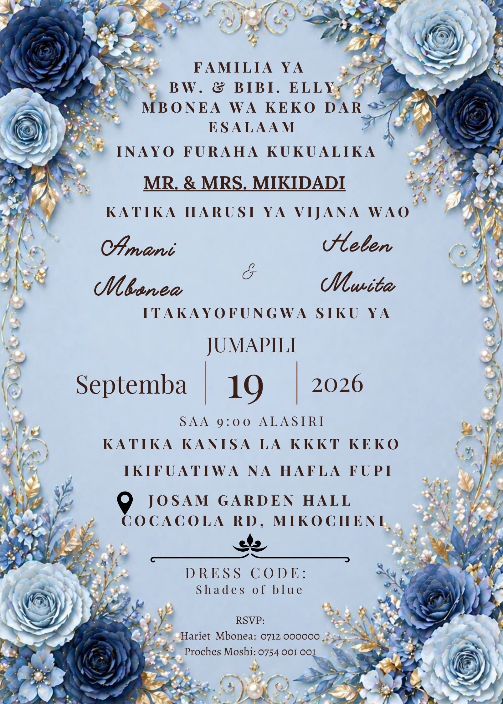 Lush Canopy Wild invitation card design for wedding