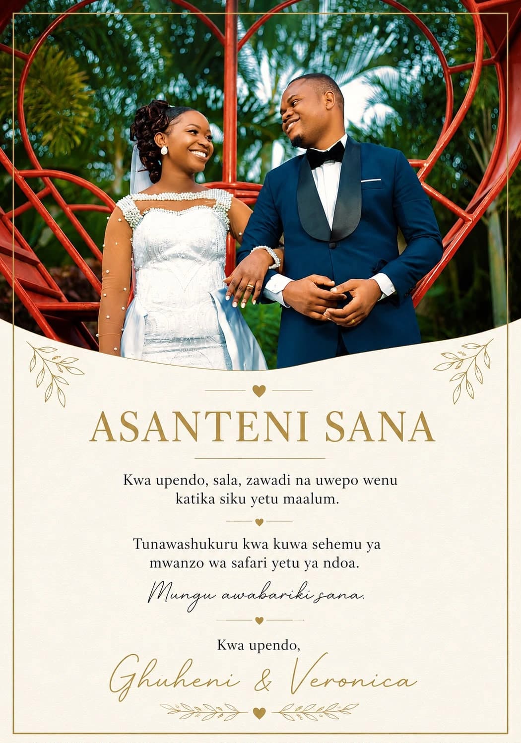 wedding-thank-you invitation card design for appreciation